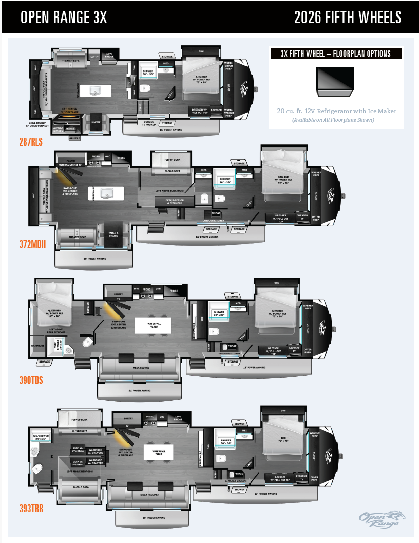 2026 Open Range 3X Fifth Wheel 
