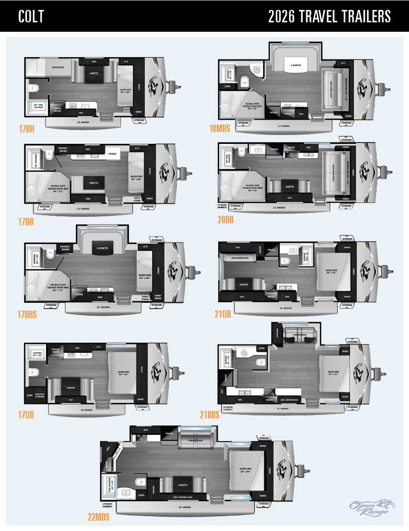 2026 Open Range, Range Lite Travel Trailer