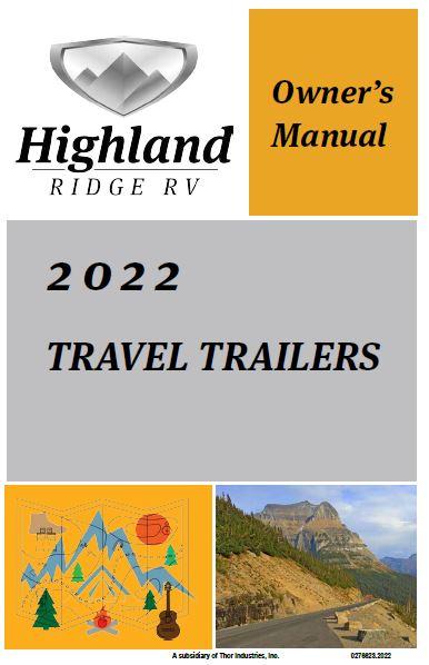 2022 Travel Trailer Owner's Manual